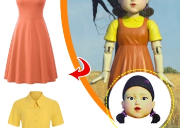 T-Shirt homme-poupée en bois pour femmes, jeu de calmar, Vintage Orange, sans manches, pull Midi à manches longues, robe de bal de soirée pour femme au foyer